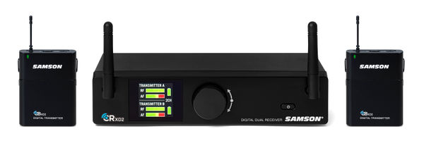 Concert XD2 Receiver and Beltpack Transmitters (straight on)