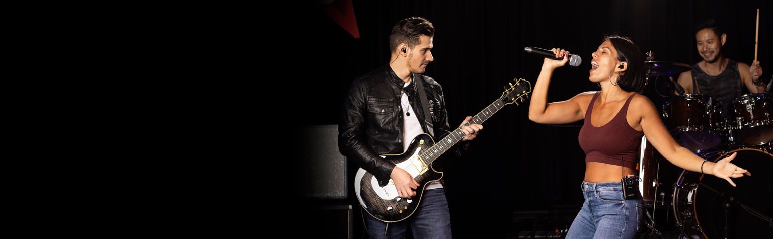 Band Performing with Samson EarAmp