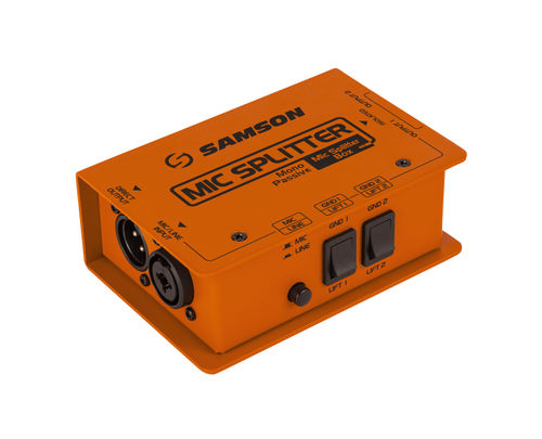 Mic Splitter Top Angle Black Silkscreen